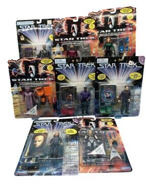 Playmates Star Trek Action Figure Lot Kirk Riker Odo Guinan Crusher 8pc Set